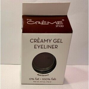 The Crème Shop Creamy Gel Eyeliner – Dark Brown (Long‑Wear)